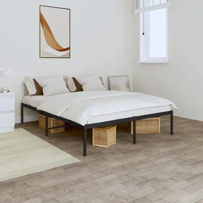 Immagine prodotto di Maison Exclusive - Struttura letto in metallo nero 160x200 cm