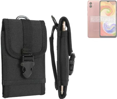 Produktbild von K-S-Trade Holster Handy Hülle kompatibel mit Samsung Galaxy A04 Holster Handytasche Gürtel Tasche Schutz Hülle Robust Outdoor schwarz