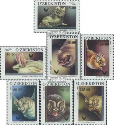 Produktbild von Briefmarken Usbekistan 2001 Mi 266-272 (kompl.Ausg.) postfrisch Fledermäuse