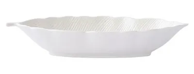 Image de Plat Creux En Porcelaine 30x13 Cm Leaves White - Pozzi Milano Spa