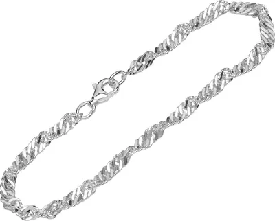 Produktbild von Armband 925 Sterling Silber 19cm Singapurkette gedreht Herren Armkette Neu glanz
