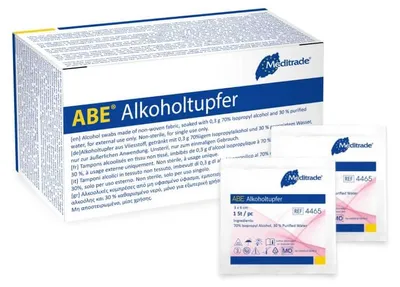 Produktbild von Meditrade Alkoholtupfer 3 x 6 cm