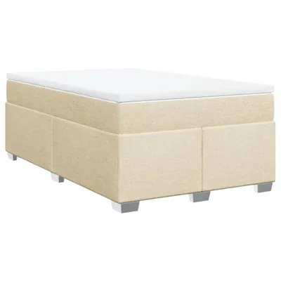 Produktbild von vidaXL Boxspringbett mit Matratze Creme 120x190 cm Stoff