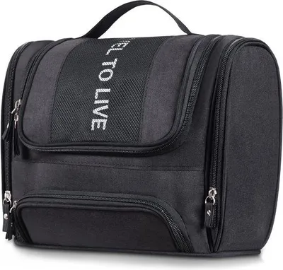 Produktbild von Famanu Kulturtasche für Damen und Herren - Schwarz, 42