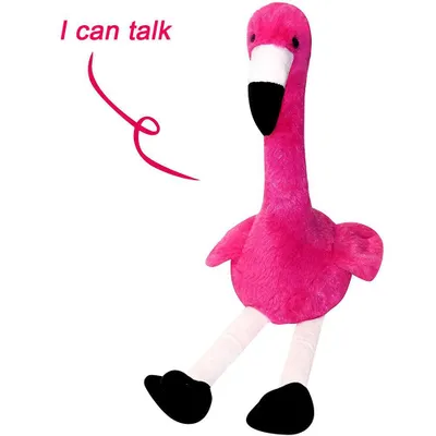 Produktbild von Plüsch Flamingo Tanzspielzeug – Elektronisches Stofftier, das spricht und tanzt, perfektes Geschenk für Kinder