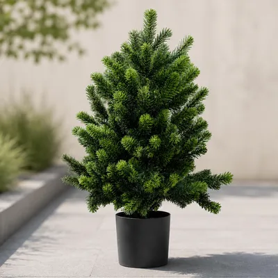 Immagine prodotto di Abete artificiale HWC-R29, albero decorativo artificiale, pianta artificiale per esterni, polietilene, 60 cm
