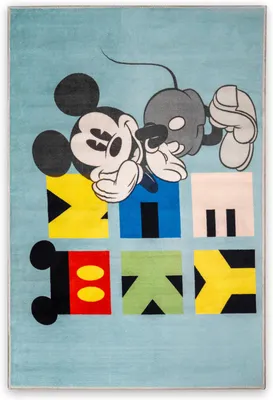 Produktbild von Disney Home Kinderteppich - Kinderspielteppich für Kinderzimmer, Spielzimmer - Rutschfeste Disney Mickey Mouse Fun Teppich 80 x 120 cm