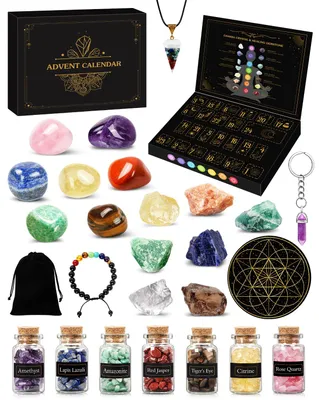 Edelstein-Adventskalender 2026, 24 Tage Kristalle & Heilsteine