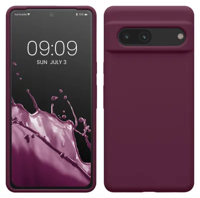 Produktbild von kwmobile Handyhülle für Google Pixel 7 Hülle, für Pixel 7 Case - Hülle Silikon - kabelloses Laden - Bordeaux Violett