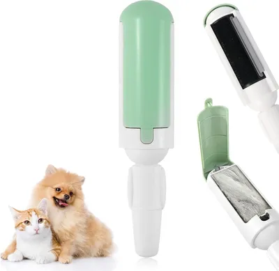 Produktbild von Fusselrolle, Fusselrolle Wiederverwendbar, Fusselrolle Tierhaare für Katzenhaare & Hundehaare Entfernen, für Sofa,Auto,Bett,Kleidung (Weiss)