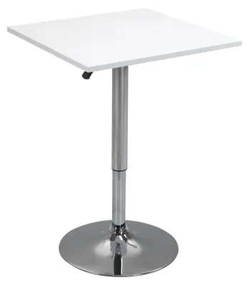 Produktbild von Höhenverstellbarer Bartisch, 360° drehbar, kratzfeste Füße, stabile Metallbasis, Weiß