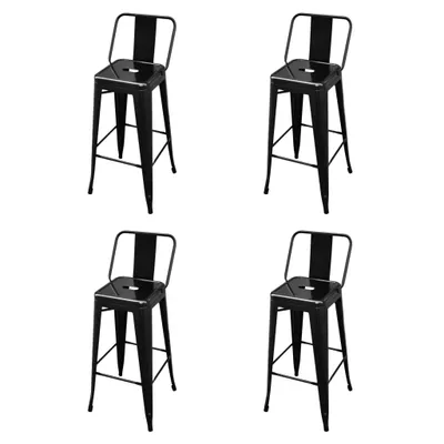 Produktbild von Barhocker 4 Stk. Schwarz Stahl