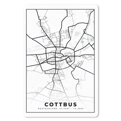 Produktbild von MuchoWow® Mauspad Mousepad Cottbus - Karte - Stadtplan - Wegbeschreibung 40x60 cm - Mousepads - Maus Mat - Pad - Mausunterlage - Schreibtisch Accesoire