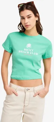 Produktbild von Roxy Damen T-Shirt Beach Love Regular Cropped Fit aus Flachripp-Baumwolle 250 g/m² Katydid M
