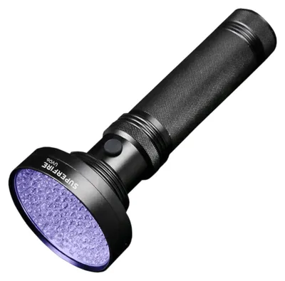 Produktbild von UV Taschenlampe Schwarzlicht LED Bernstein Taschenlampe 395nm Superfire Schwarz