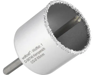 Obrázok produktu pre wolfcraft GmbH 3896000, Samostarný, Vŕtačka, Tehla, Sadrokartón, Kachlička, Nerezová oceľ, karbid volfrámu – povrch, Šesťhranná hlavica