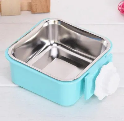 Produktbild von Hängende Futter- und Wasserschale für Kleintiere, Edelstahl, 2in1