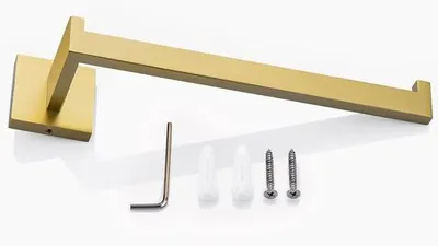 Image de Porte-serviettes mural en acier inoxydable Ibzoa® – Acier inoxydable 304 (chrome-nickel), résistant à la corrosion et à la rouille, fixation discrète, montage facile pour salle de bain et cuisine