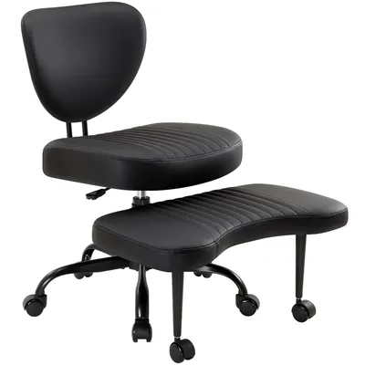 Produktbild von IWMH Bürostuhl mit Fußstütze, ADHS-Drehstuhl mit Rollen, Höhenverstellbar Schreibtischstuhl, Ergonomisch Stuhl mit Lendenwirbelstütze und Rückenlehne