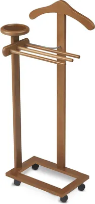 Productafbeelding van Kledingstandaard Slaapkamer - Kledingrek Nacht - Kleding Opbergen - Met Wielen - 50 x 103 cm - Kersenhout