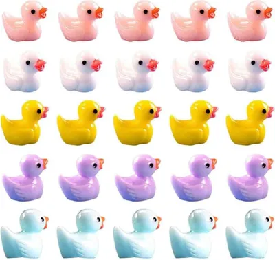Produktbild von Set mit Mini-Entenfiguren aus Kunstharz – 100 Stück süße Enten für Feengärten und Puppenhäuser, perfekt als Heimdekoration und für Heimwerkerprojekte