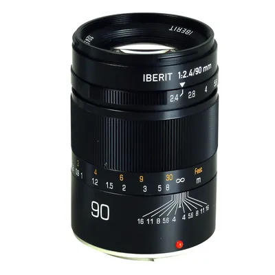 Produktbild von Kipon Iberit 90mm F2,4 Vollformat Objektiv – kompatibel mit Fuji X – Fotoobjektiv mit fünf Brennweiten 24-90 mm, APS-C Sensoren, robustes Gehäuse