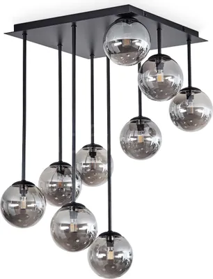 Produktbild von Isorella Deckenlampe aus Metall/Glas in Schwarz/Rauchfarben