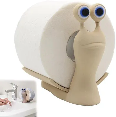 Produktbild von Stehender Schnecken-Toilettenpapierhalter 3D-gedruckt