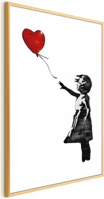 Immagine prodotto di Poster Banksy: Ragazza 21x30 cm con cornice dorata senza bordo