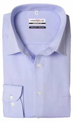 Produktbild von Marvelis - Comfort Fit - Herren Langarm Hemd, (795964), Größe:43, Farbe:Hellblau (11)