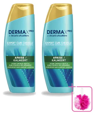 Imagen del producto de 2 champús Head & Shoulders DermaXPro, calmantes y anticaspa, 225 ml cada uno. Paquete ahorro, 2 unidades