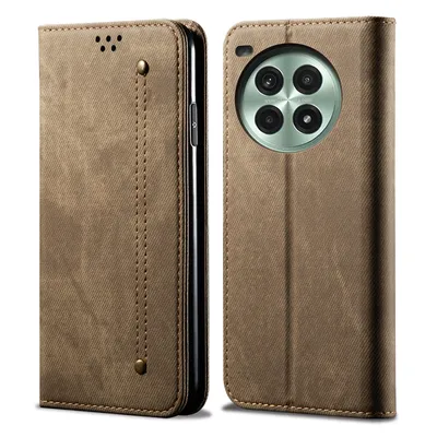 Produktbild von Hülle für OnePlus Ace3 Pro Leder Brieftasche Flip Bookstyle Schutzhülle mit Standfunktion Khaki