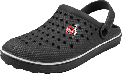 Produktbild von 1. FC Köln Fanartikel Uni Hausschuh Riemenschuh Gartenschuh Clogs schwarz, Gr. 43