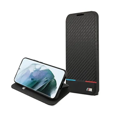 Produktbild von BMW Booktype M Kollektion Dreiecke - Etui Samsung Galaxy S22+ (czarny)