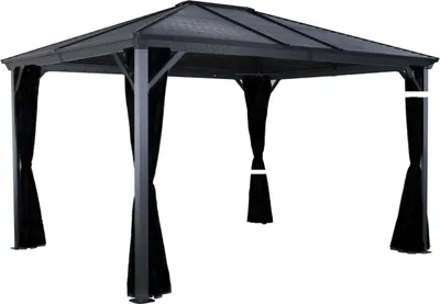 Image de Sojag Pavillon Ventura 10x14 anthracite 296 x 423 x 261 cm (L x l x h) Aluminium