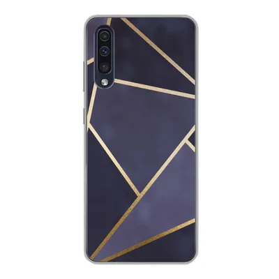 Produktbild von MuchoWow® Handyhülle Schutzhülle Hülle für Samsung Galaxy A30s Marmor - Blau - Collage Silikon Softcase Handy Hülle - Karteninhaber