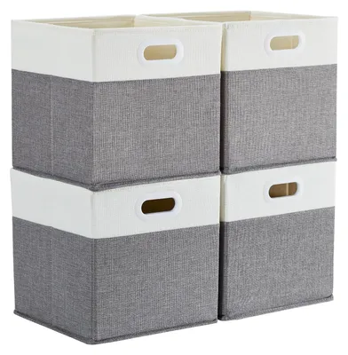 Produktbild von Aufbewahrungsboxen 28x28x28cm, Set von 4 für Kleidung und Spielzeug