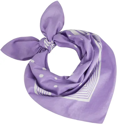 Produktbild von Tobeni Bandana Baumwolle Nickituch gepunktet 55x55 cm Halstuch Kopftuch Tücher, Farbe:Flieder, Grösse:55 cm x 55 cm