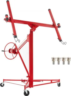 Immagine prodotto di Sollevatore per pannelli in gesso, altezza 120-335 cm, portata 68 kg, Acciaio al carbonio