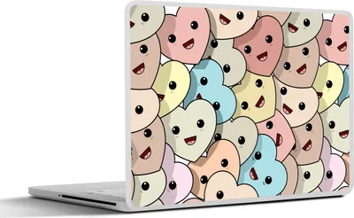 Produktbild von MuchoWow® Laptop Aufkleber Sticker Cover Herz - Muster - Baby 30x21 cm - Sticker für Laptop - Selbstklebend