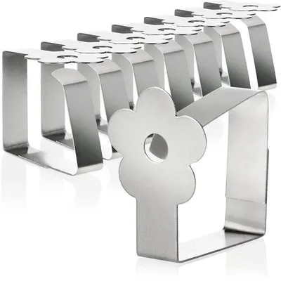 Image de 8 supports de table en acier de qualité supérieure, supports pour linge de table, supports pour l'intérieur et l'extérieur, avec décorations, supports de table modernes, supports métalliques (8 pièces/fleur)