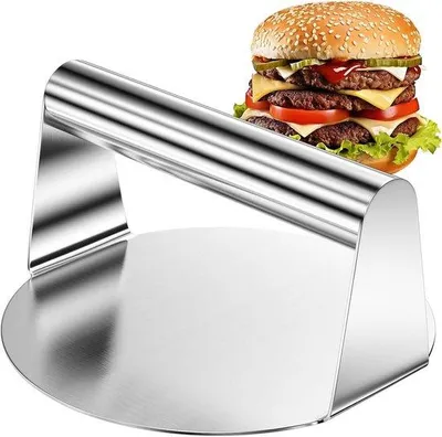Zdjęcie produktu dla Okrągła forma do hamburgerów, stal nierdzewna, 5,5 cala, profesjonalna