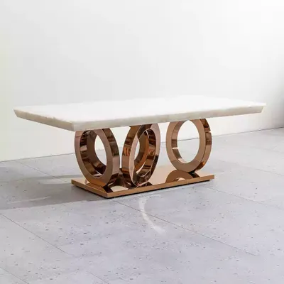 Immagine prodotto di Tavolino in metallo Tavolino da divano Tavolino rettangolare 130x70cm