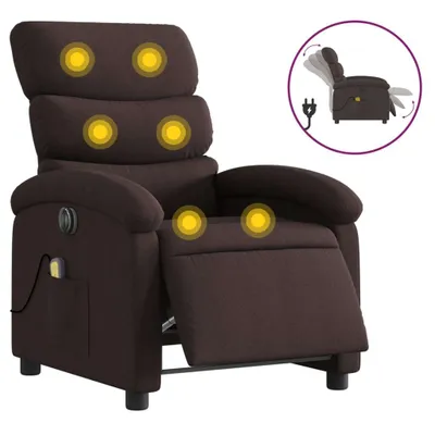 Produktbild von Massagesessel Elektrisch Dunkelbraun Stoff