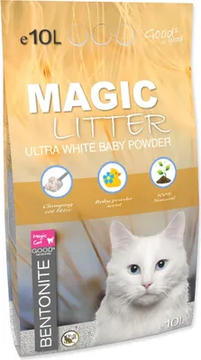 Obrázek produktu pro Kočkolit Bentonite Ultra White Baby Powder 10 l