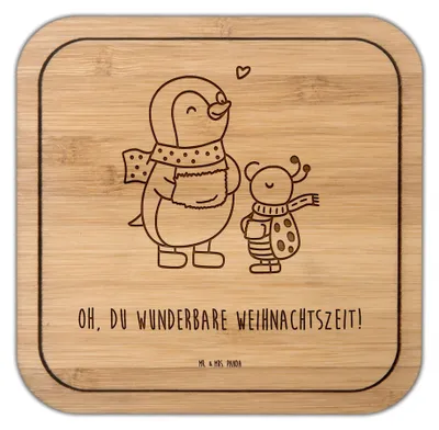 Produktbild von Mr. & Mrs. Panda Untersetzer Kork Smörle Winterzeit - Transparent - Geschenk, Getränkeuntersetzer, gläseruntersetzer, Tischuntersetzer, Weihnachtsgruß, Weihnachtszeit