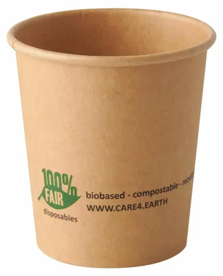 Produktbild von 100x PAPSTAR 'pure' Portionsbecher aus Frischfaserkarton 120 ml braun