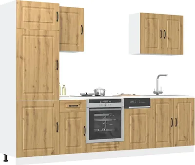 Produktbild von Hochwertig 7-tlg. Küchenschrank-Set Kalmar Artisan-Eiche Holzwerkstoff 3314770