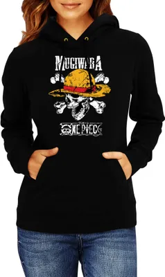 Produktbild von Damen Kapuzenpullover Japan Animation Manga Anime Comics One Manga Piece Anime 06 Mugiwara, Lady 2XL / Schwarz