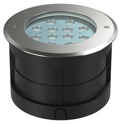 Obrázek produktu pro Sigma 12 LED bodový svítidlo pro zapuštění do podlahy, 3000 K, IP65, kulaté svítidlo, úhel vyzařování 30°, nerezová ocel 304, stříbrná barva – Beneito & Faure